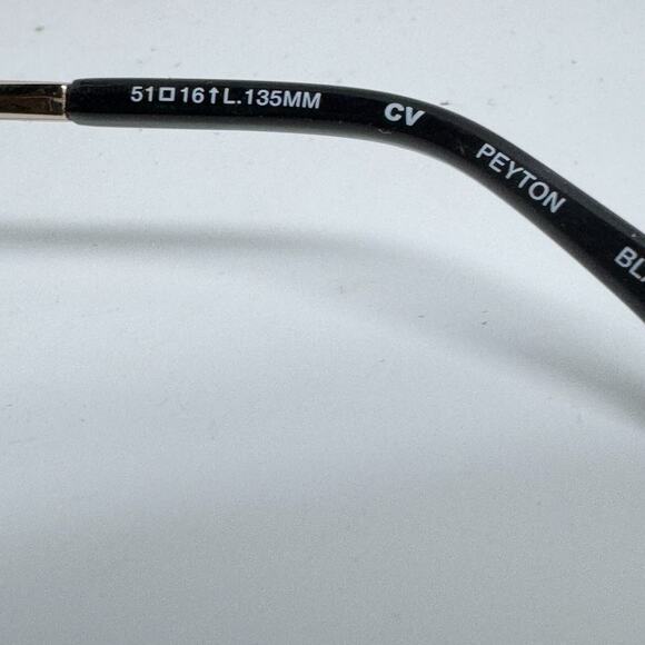 BCBGMAXAZRIA Eyeglasses Frames PEYTON BLACK Gold Cat Eye‎ 53-16-140 H17569 main image 5